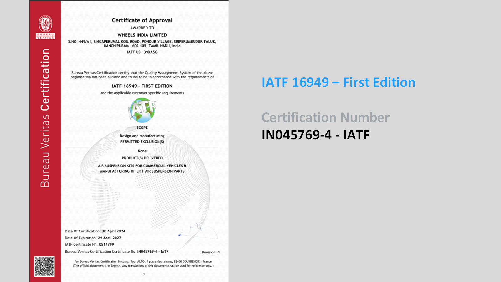 WIL IATF Based QMS ISO